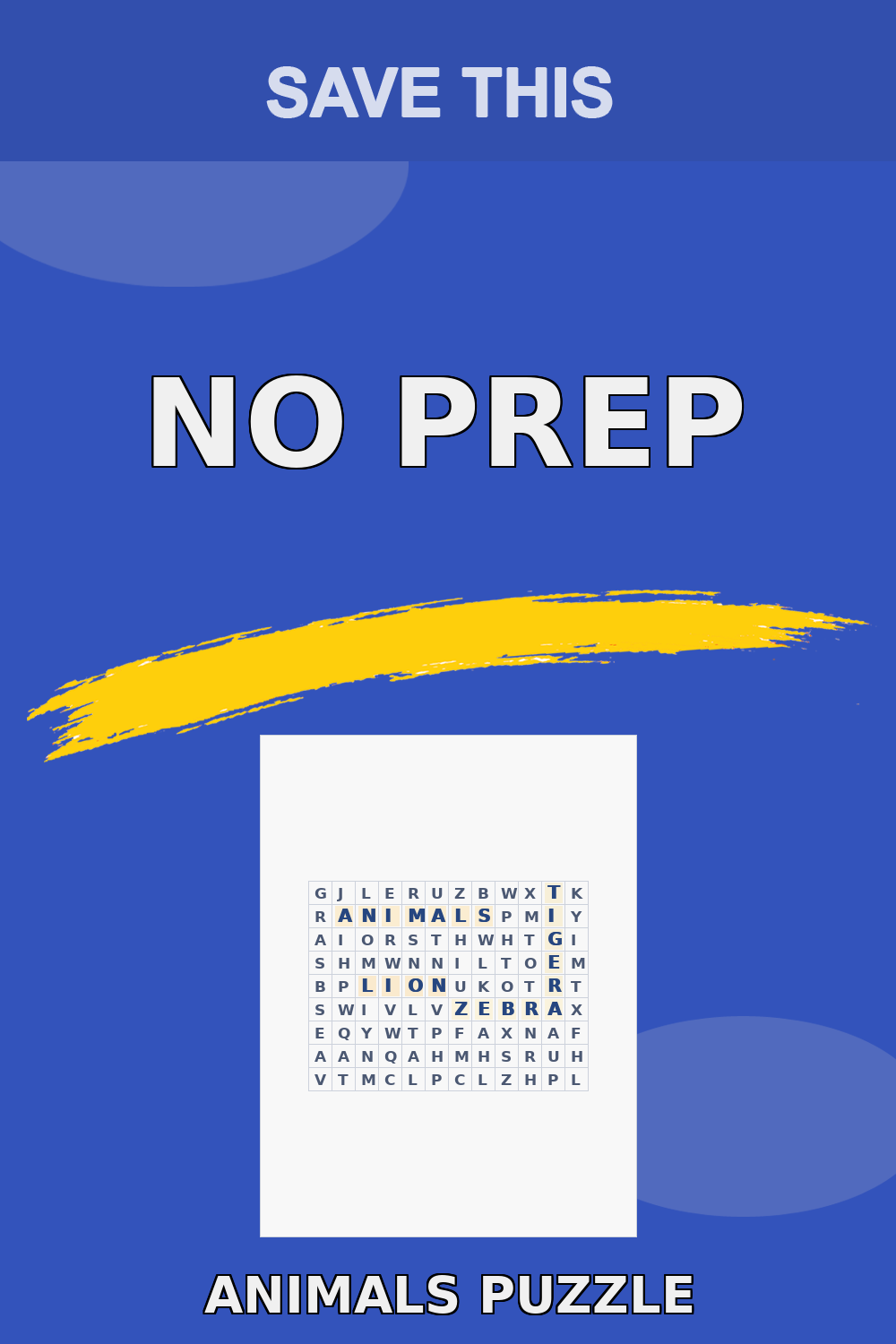 Free Animals Activity for Kids